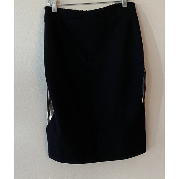 Diane Von Furstenberg DVF Size 4 Emma Mikado Wool Silk Blend Pencil Skirt Career - Picture 2 of 6